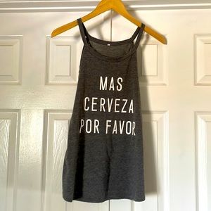 Tank top Mas Cerveza por favor (More beer, please) Size Medium